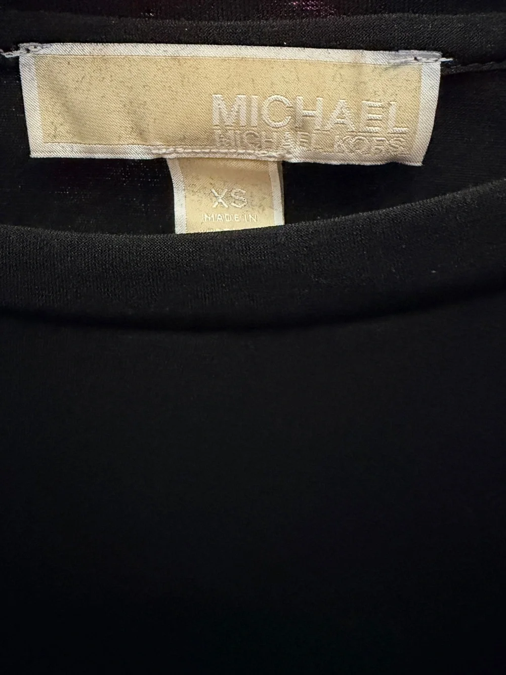 Michael Kors Black Flutter Sleeve Tee Oversized T-shirt Dress